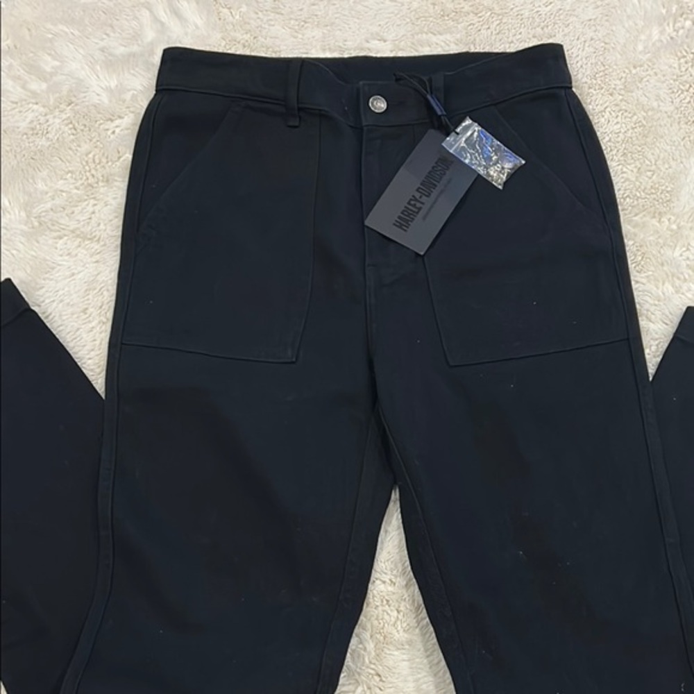 NWT Harley-Davidson Black Straight Leg Pants Size 10